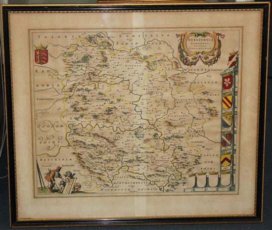 John Speede Map of Cardigan Shyre overall 19.5 x 22.75in. (3 maps)